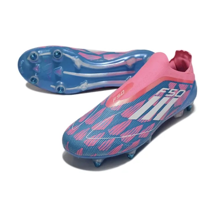 adidas F50 Elite Laceless SG Reemergence - Solar Blue/Footwear White/Solar Pink