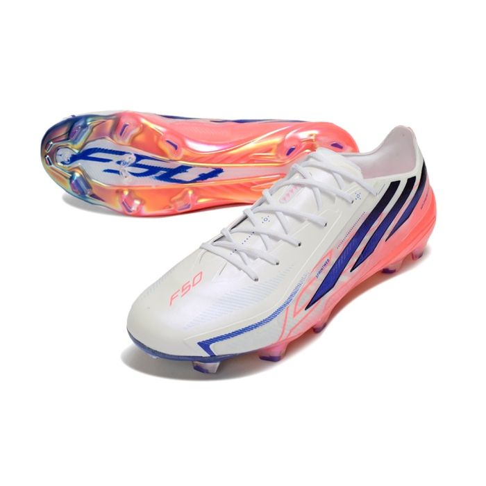 adidas F50 Hyperfast Elite FG White Solar Purple Solar Turbo