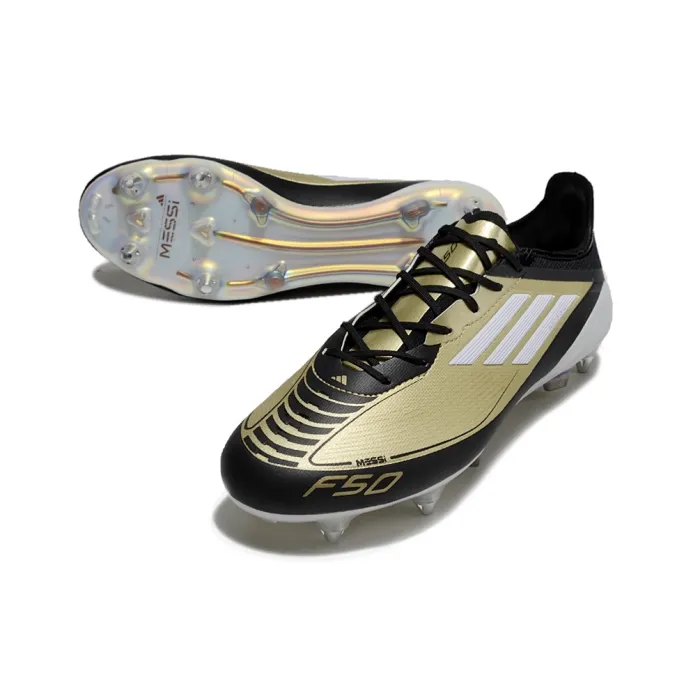 adidas F50 Messi Elite SG - Gold Metallic/Footwear White/Core Black