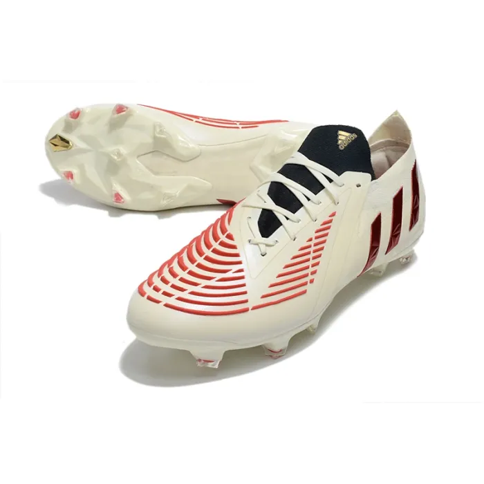 Adidas Predator Edge .1 Low FG Showdown - Off White Vivid Red Gold Metallic
