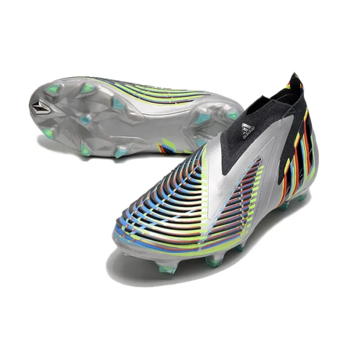adidas Predator Edge + FG Beyond Fast - Silver Metallic/Core Black/Solar Green