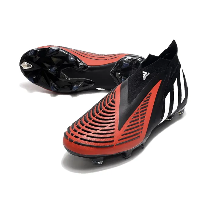 Adidas Predator Edge+ FG Custom Black White Red