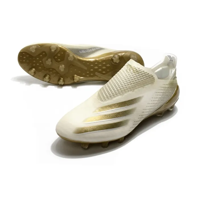 Adidas X Ghosted+ AG White Metallic Gold Melange Core Black