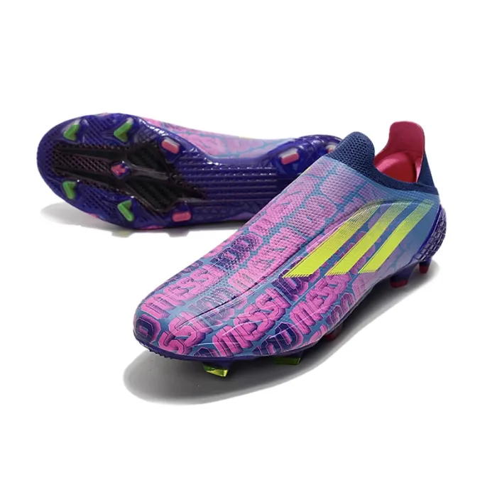 adidas X Speedflow Messi+ FG Unparalleled Victory Blue Shock Pink Solar Yellow