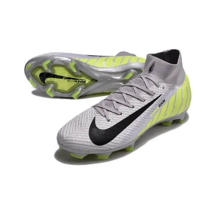 Nike Air Zoom Mercurial Superfly 10 Elite FG - Grey/Black/Yellow