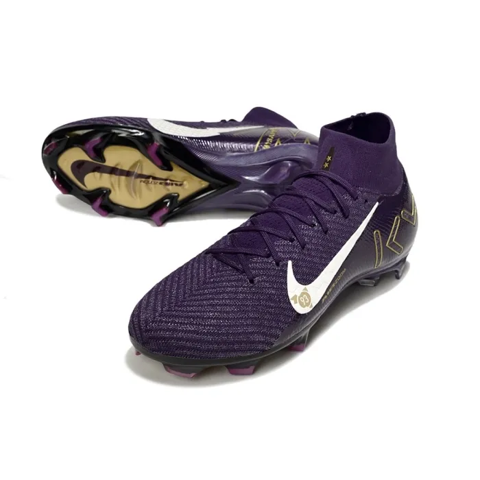 Nike Air Zoom Mercurial Superfly 10 Elite KM FG Purple White Gold