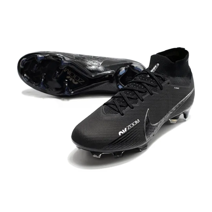 Nike Air Zoom Mercurial Superfly 9 Elite FG Black Soccer Cleats - Black