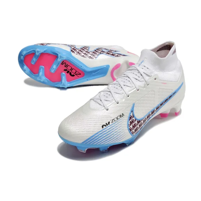 Nike Air Zoom Mercurial Superfly IX Elite FG White Blue Pink