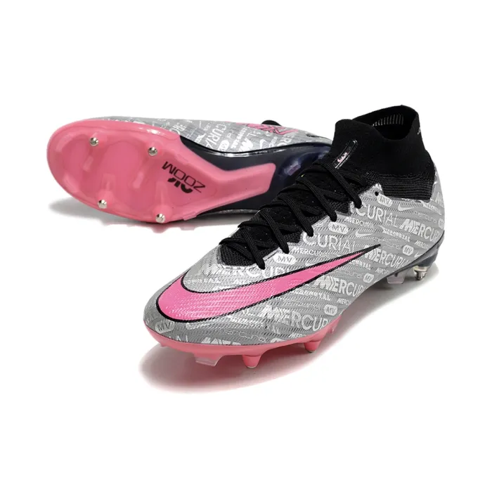 Nike Air Zoom Mercurial Superfly IX Elite Pro SG Anti-Clog - Metallic Silver_Hyper Pink_Black