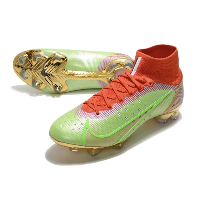 Nike Mercurial Superfly 8 Elite FG Green Red Gold