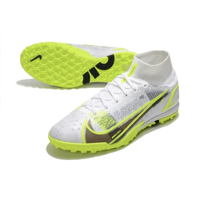 Nike Mercurial Superfly 8 Elite TF White Black Metallic Silver Volt