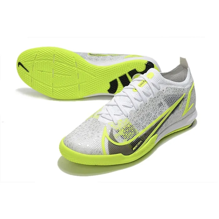 Nike Mercurial Vapor 14 Elite IC White Black Metallic Silver Volt