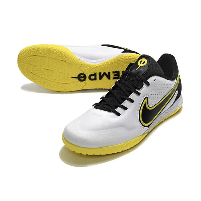 Nike Tiempo Legend 9 Pro IC - White Dark Smoke Grey Black Yellow