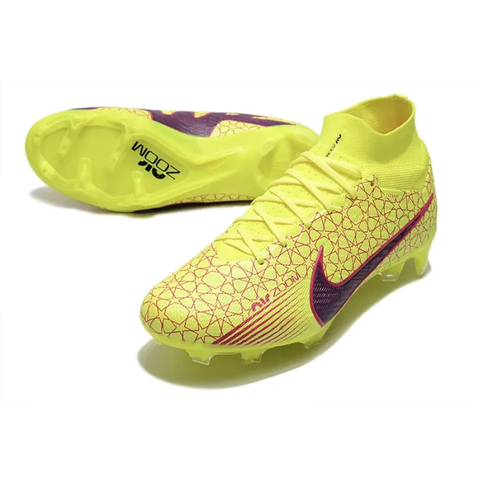 Nike Zoom Mercurial Superfly 9 Elite FG Yellow Pink