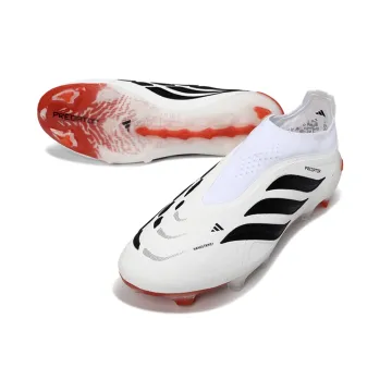 adidas Predator Elite Laceless FG Football White Core Black Lucid Red
