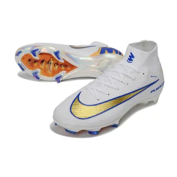 Nike Air Zoom Mercurial Superfly 10 Elite FG White Blue Gold