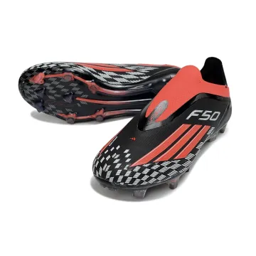 adidas F50 Elite Laceless FG - Core Black Lucid Red Core Black